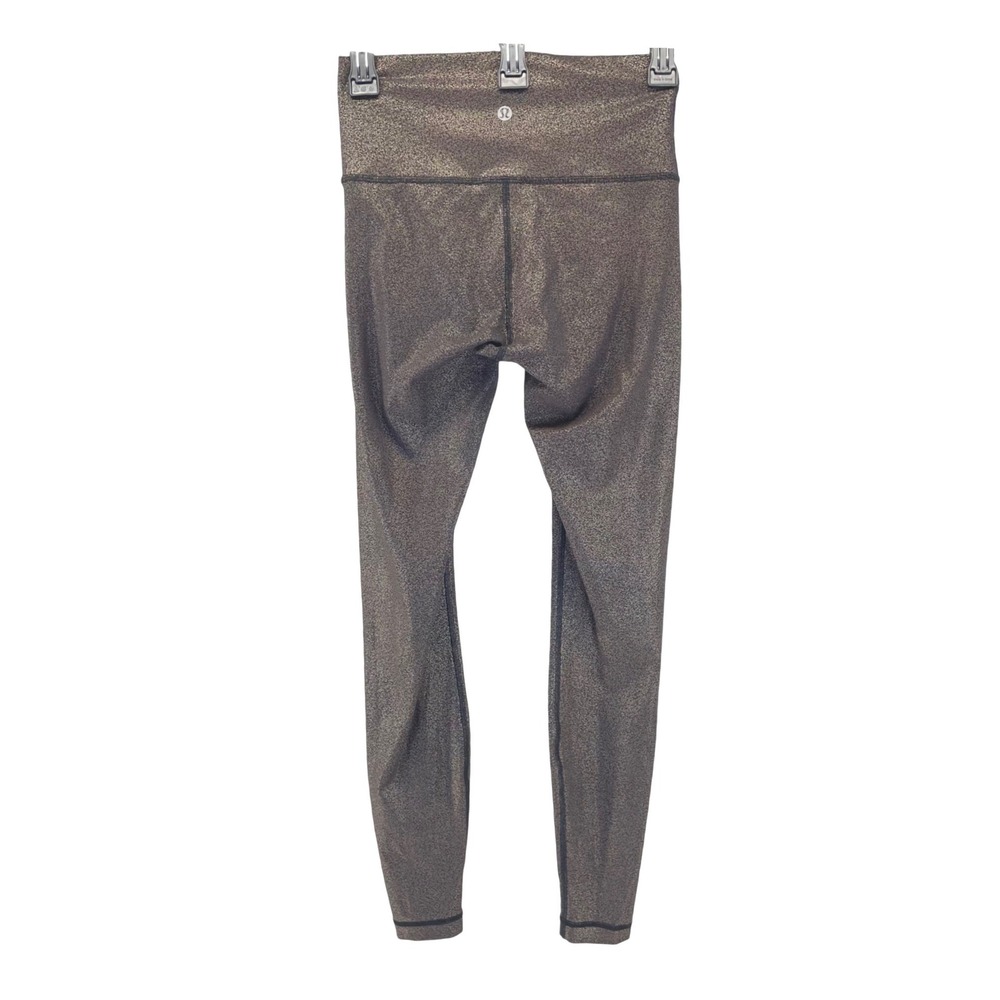 lululemon Wunder Under Hi-Rise Size 4 Foil Leggings Luxtreme Bronze 28 In